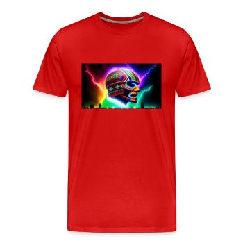 Mexikanischer Fußball Schamane - Männer Premium Bio T-Shirt - Rot - Vorne - Damien (186cm)