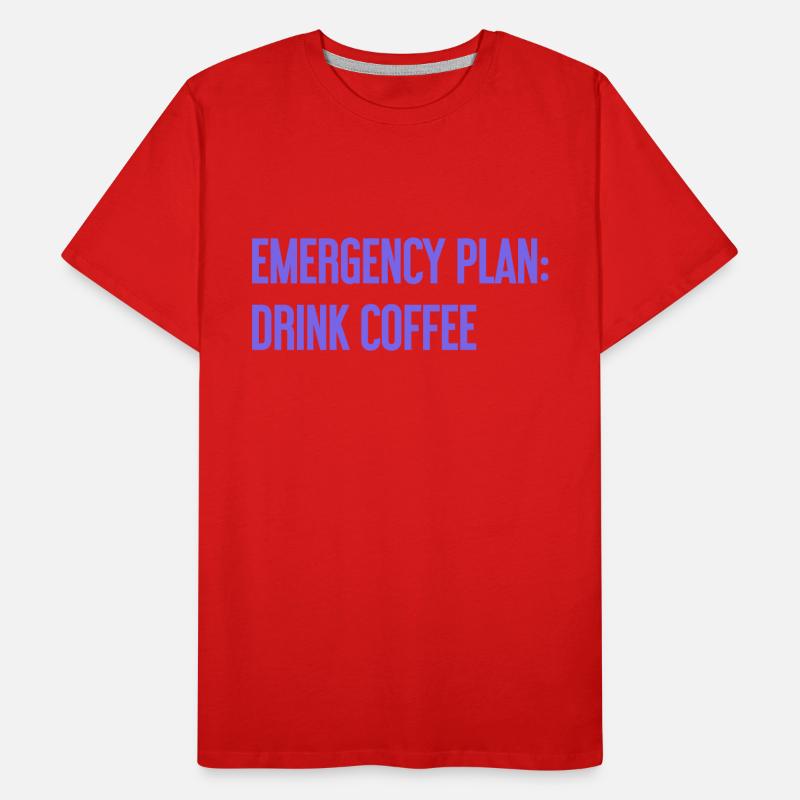 Kaffee-Notfallplan Männer Premium Bio T-Shirt