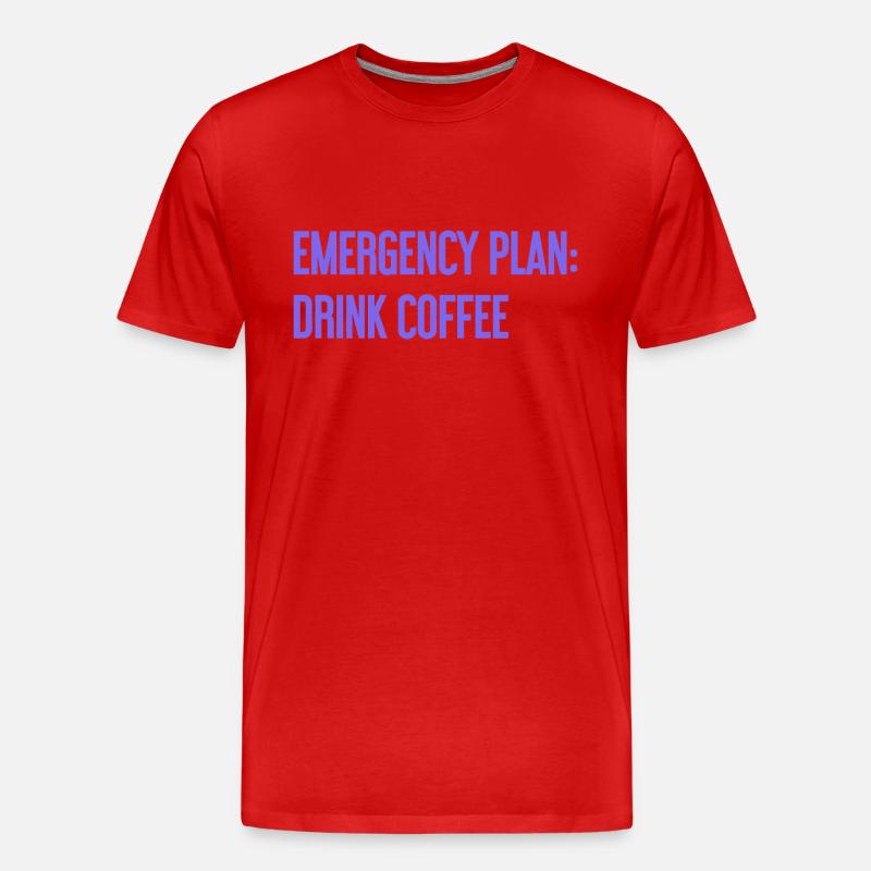 Coffee Contingency Plan - Men's Premium Organic T-Shirt - red