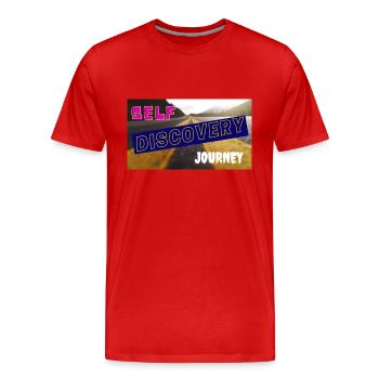 Voyage à la découverte de soi - T-shirt bio Premium Homme - rouge - Devant - Damien (186cm)