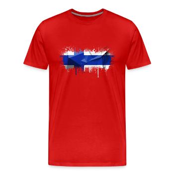 Finlande Suomi helsinki scandinavie viking fine FIN - T-shirt bio Premium Homme - rouge - Devant - Damien (186cm)