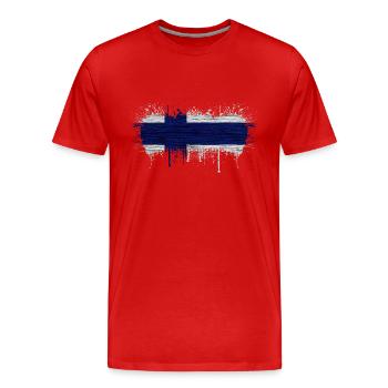 Finlande Suomi helsinki scandinavie viking fine FIN - T-shirt bio Premium Homme - rouge - Devant - Damien (186cm)