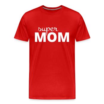 Super Mutter - Männer Premium Bio T-Shirt - Rot - Vorne - Damien (186cm)