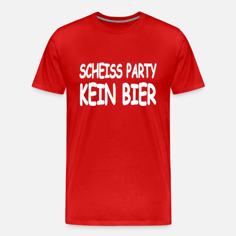 Bier - Männer Premium Bio T-Shirt - Rot