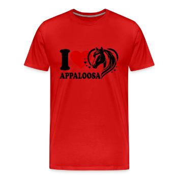 I love horse Appaloosa - Men's Premium Organic T-Shirt - red - Front - Damien (186cm)