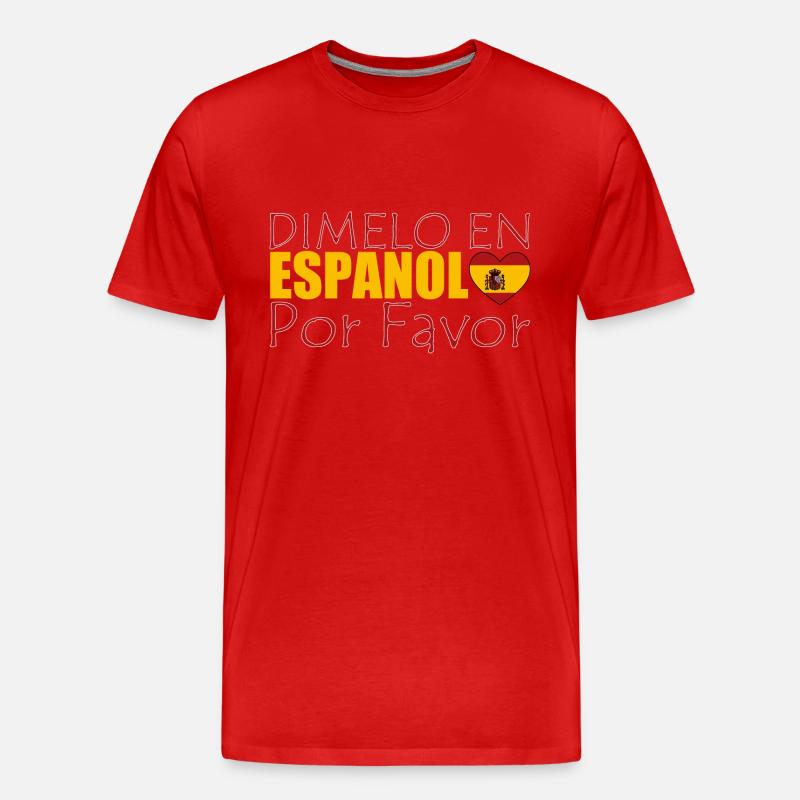 Spanisch Spanisch Lehrer Sprache - Männer Premium Bio T-Shirt - Rot