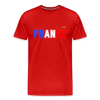 drapeau france cadeau, cadeau france drapeau - T-shirt bio Premium Homme - rouge - Devant - Damien (186cm)