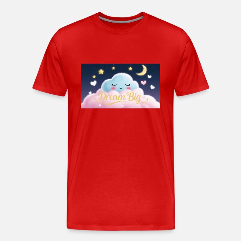 Dream Big - Männer Premium Bio T-Shirt - Rot