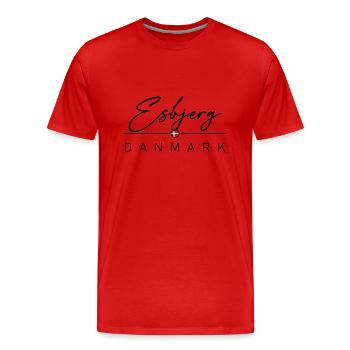 Dänemark - Esbjerg - Danemark - Danemark - T-shirt bio Premium Homme - rouge - Devant - Damien (186cm)