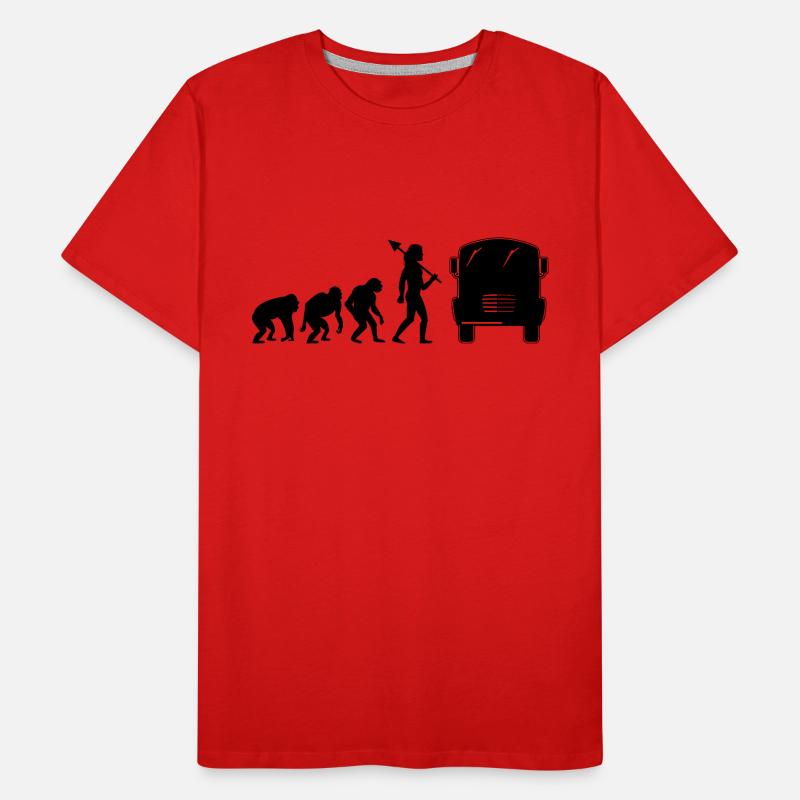 Evolution Bus School Bus Driver Driving Busman Men's Premium Organic T-Shirt