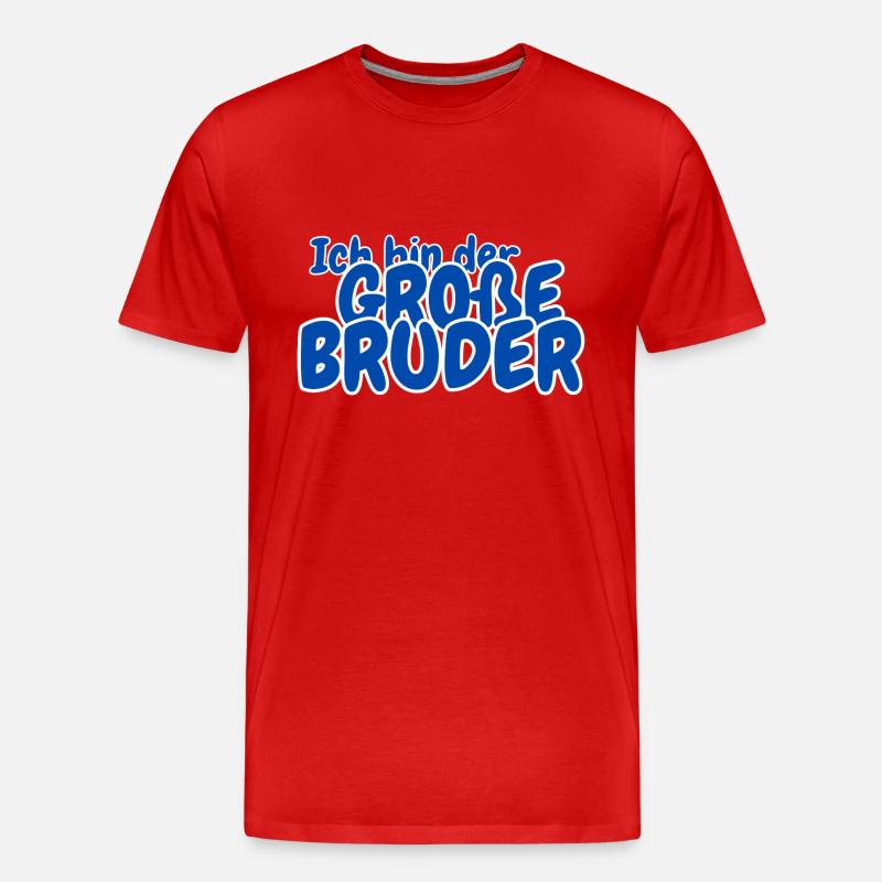 Ich bin der grosse Bruder - Männer Premium Bio T-Shirt - Rot