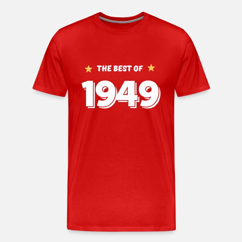 Das Beste von 1949 - Männer Premium Bio T-Shirt - Rot