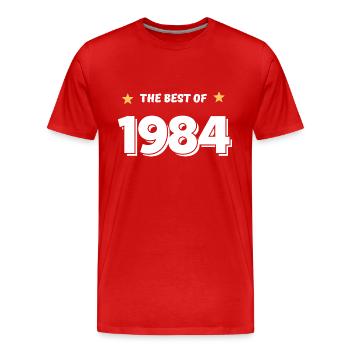 Best of 1984 - Men's Premium Organic T-Shirt - red - Front - Damien (186cm)