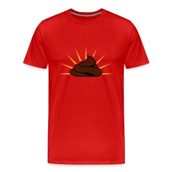 heilige_scheisse_v2 - Männer Premium Bio T-Shirt - Rot - Vorne - Damien (186cm)