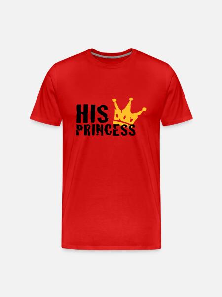 His Princess - Men's Premium Organic T-Shirt - red