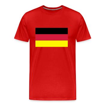 deutschlandflagge - Männer Premium Bio T-Shirt - Rot - Vorne - Damien (186cm)