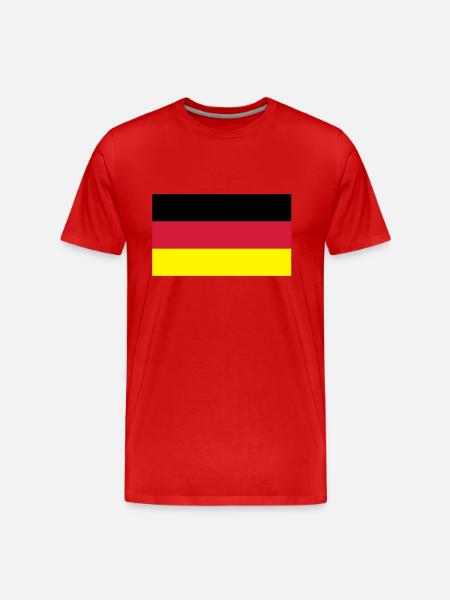 deutschlandflagge - Männer Premium Bio T-Shirt - Rot