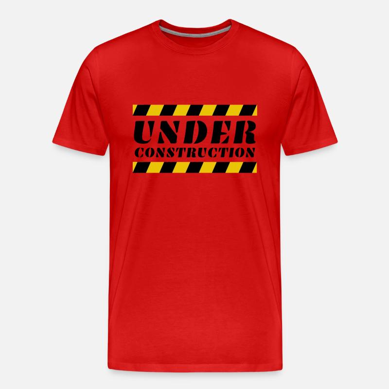 Under Construction - Männer Premium Bio T-Shirt - Rot