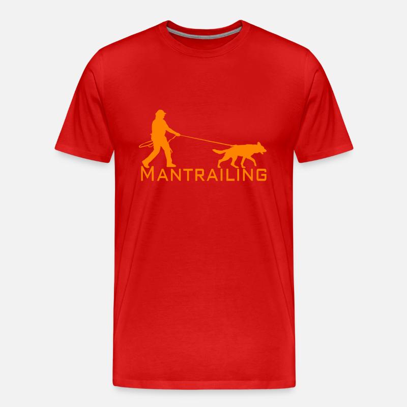 Mantrailing Orange - Männer Premium Bio T-Shirt - Rot