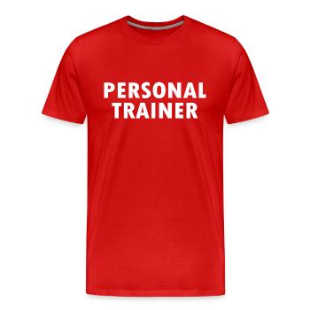 Personal trainer - Men's Premium Organic T-Shirt - red - Front - Damien (186cm)