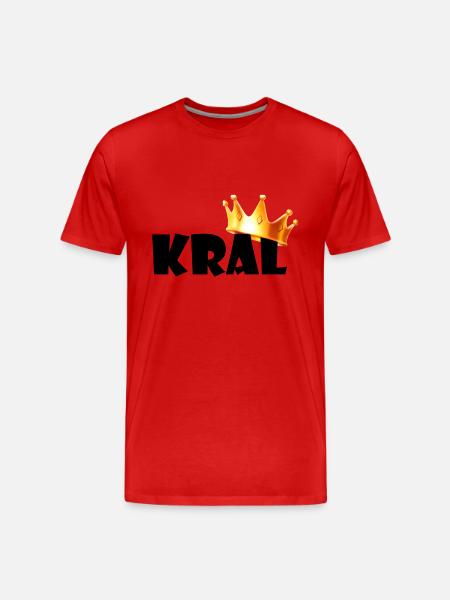 "Kral - King" - Men's Premium Organic T-Shirt - red
