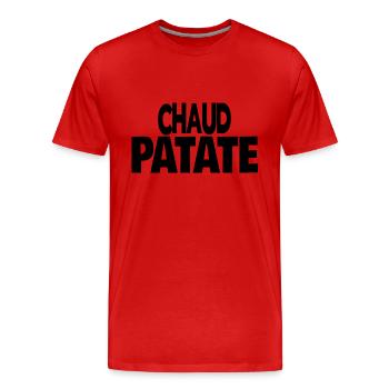 chaud patate - T-shirt bio Premium Homme - rouge - Devant - Damien (186cm)