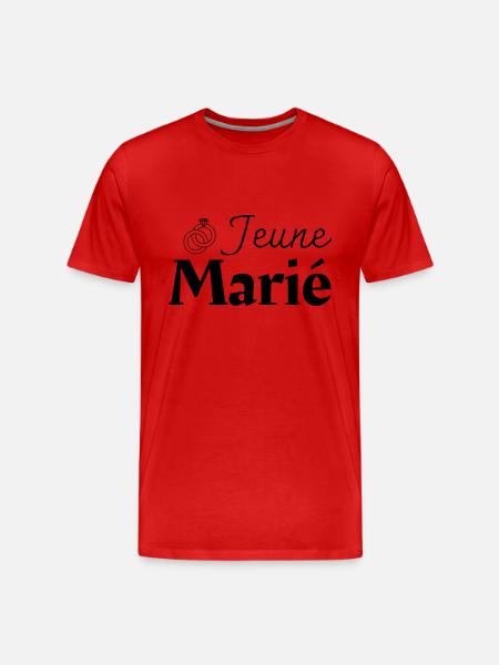 Jeune Marié - T-shirt bio Premium Homme - rouge
