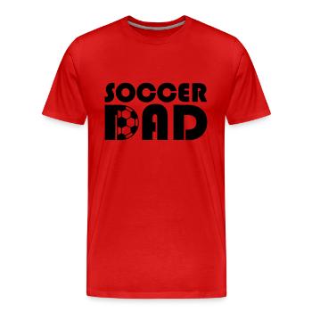 Fußballverein Soccer Dad Design - Männer Premium Bio T-Shirt - Rot - Vorne - Damien (186cm)