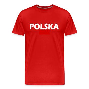 Polen - Männer Premium Bio T-Shirt - Rot - Vorne - Damien (186cm)