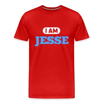 Jesse Name Saying für stolze Jesses - Männer Premium Bio T-Shirt - Rot - Vorne - Damien (186cm)