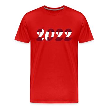 Équipe nationale du Danemark - T-shirt bio Premium Homme - rouge - Devant - Damien (186cm)