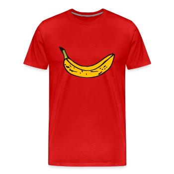 banane - T-shirt bio Premium Homme - rouge - Devant - Damien (186cm)