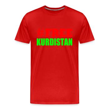 Free Kurdistan - T-shirt bio Premium Homme - rouge - Devant - Damien (186cm)
