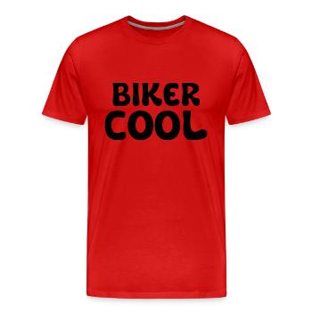 biker cool - T-shirt bio Premium Homme - rouge - Devant - Damien (186cm)