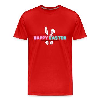 Happy Easter - Men's Premium Organic T-Shirt - red - Front - Damien (186cm)