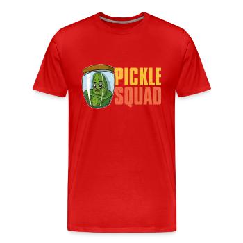 Gurken Gesundes Essen Vegan Gewürzgurken - Männer Premium Bio T-Shirt - Rot - Vorne - Damien (186cm)
