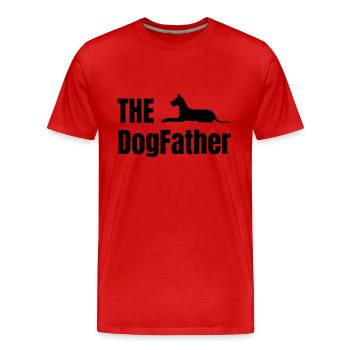 Hund Dog - Männer Premium Bio T-Shirt - Rot - Vorne - Damien (186cm)