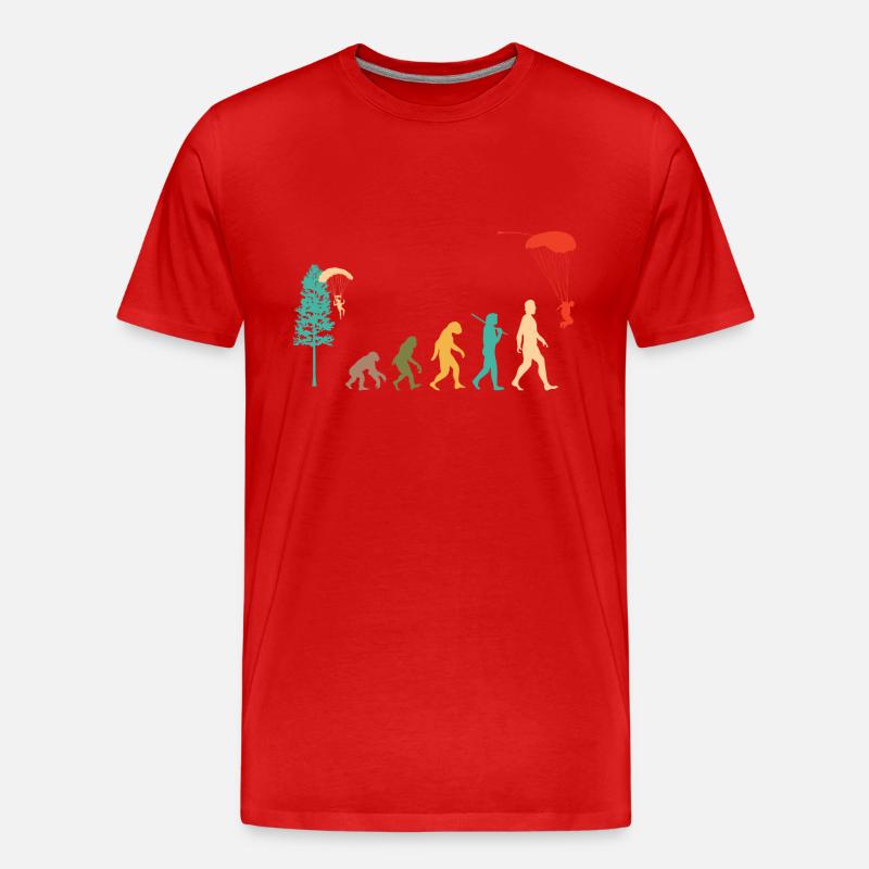 Skydive Evolution: Skydiver Design - T-shirt bio Premium Homme - rouge