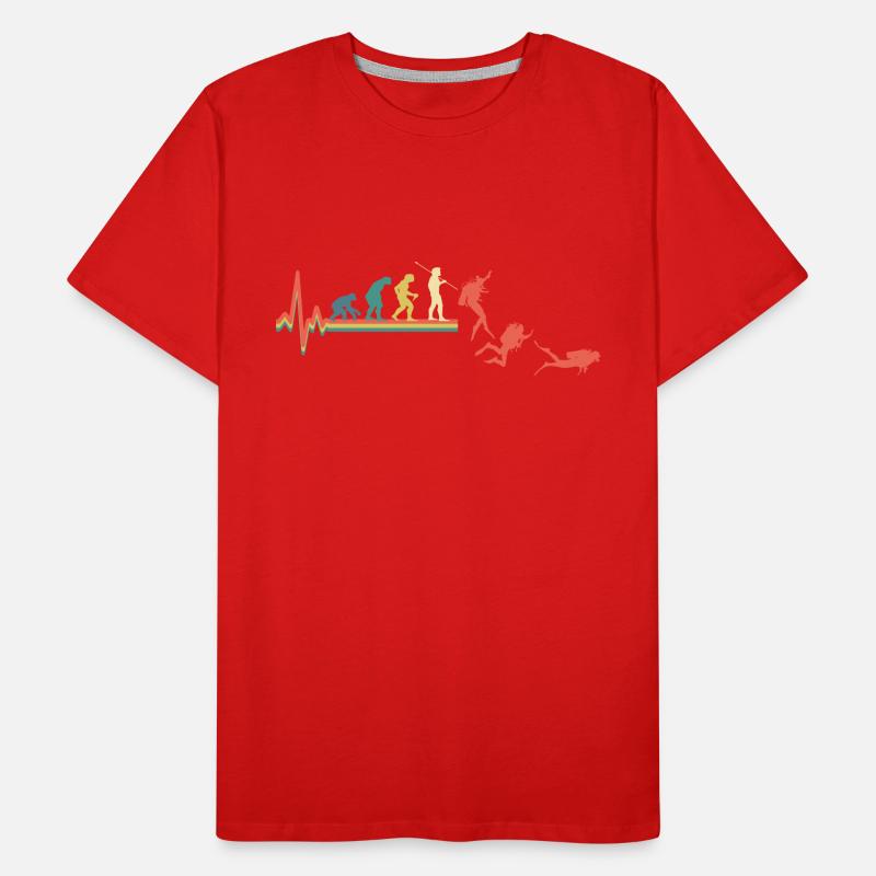 Diver Diving Evolution Retro Men's Premium Organic T-Shirt