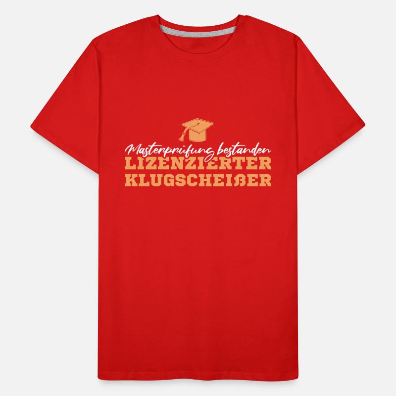 Masterprüfung bestanden Studium Abschluss Master Männer Premium Bio T-Shirt