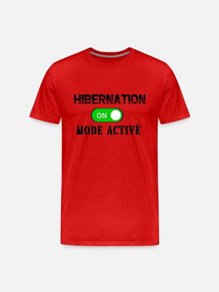 hibernation mode activé - T-shirt bio Premium Homme - rouge