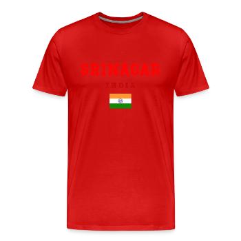 Srinagar Indien - Männer Premium Bio T-Shirt - Rot - Vorne - Damien (186cm)