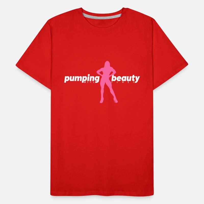 Pompage Beauté Rose et Blanc T-shirt bio Premium Homme