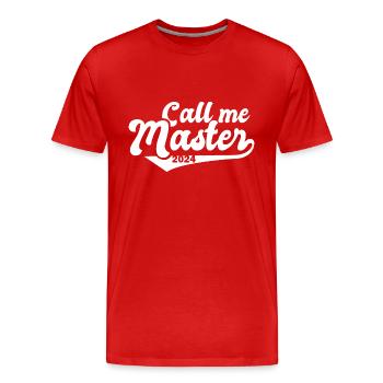Master 2024 Master's Degree Graduation Graduate - Men's Premium Organic T-Shirt - red - Front - Damien (186cm)