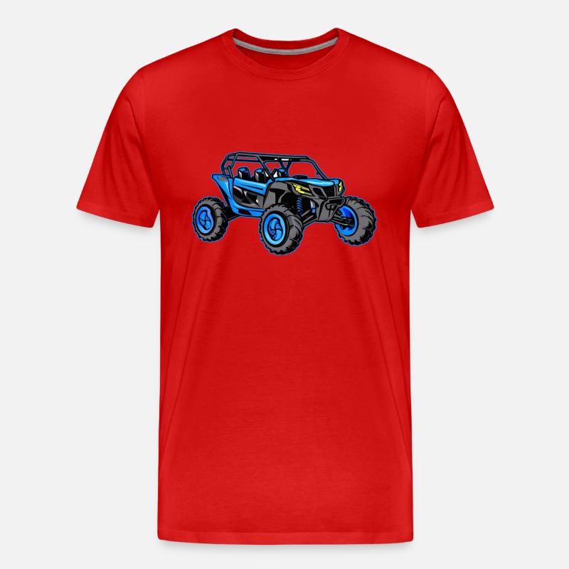 Offroad Buggy Blau - Männer Premium Bio T-Shirt - Rot