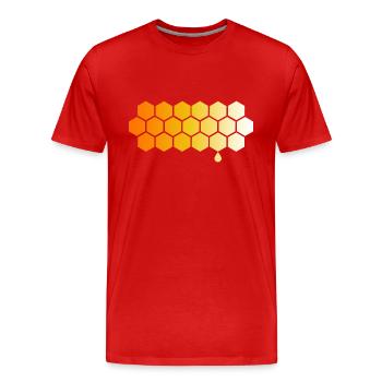 Abeille apicultrice colonie abeille abeille abeille apiculture miel - T-shirt bio Premium Homme - rouge - Devant - Damien (186cm)