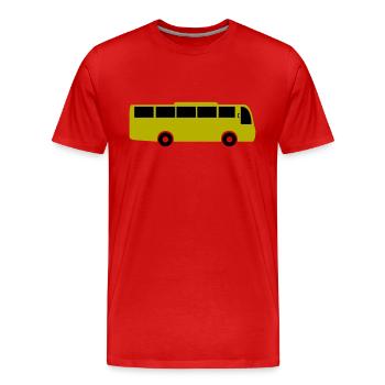 bus - Männer Premium Bio T-Shirt - Rot - Vorne - Damien (186cm)