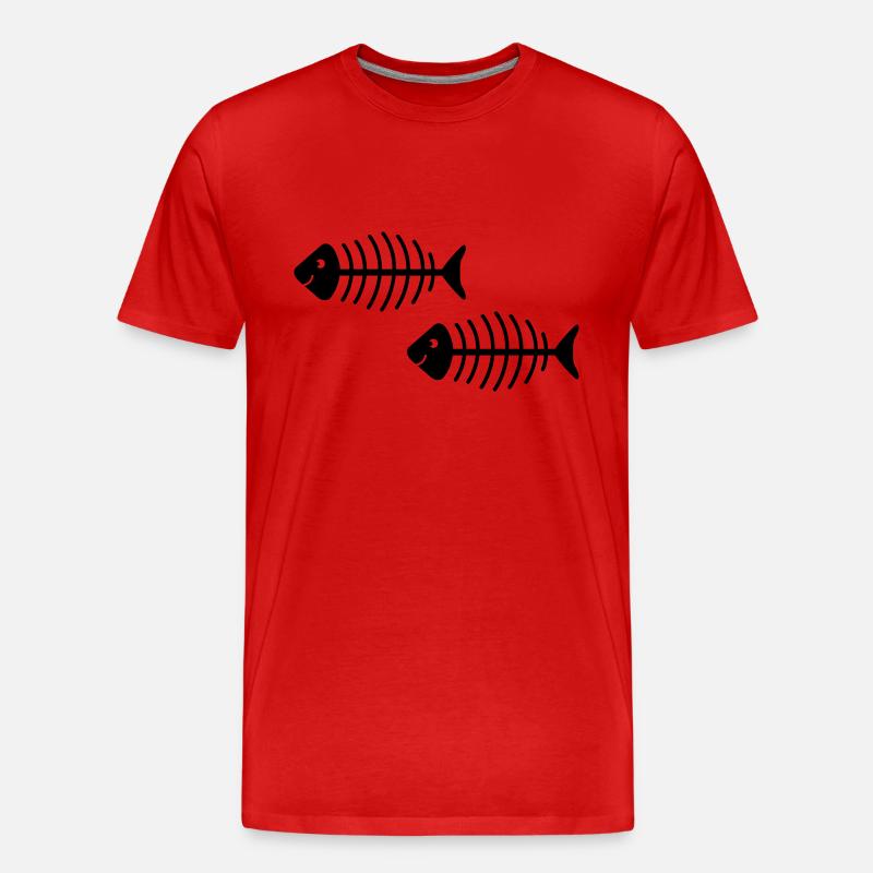 fischgrete 2 - Männer Premium Bio T-Shirt - Rot