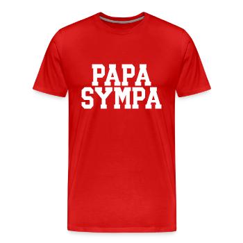 Papa Sympa - T-shirt bio Premium Homme - rouge - Devant - Damien (186cm)