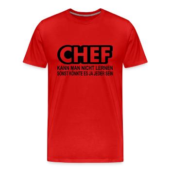 chef - Männer Premium Bio T-Shirt - Rot - Vorne - Damien (186cm)